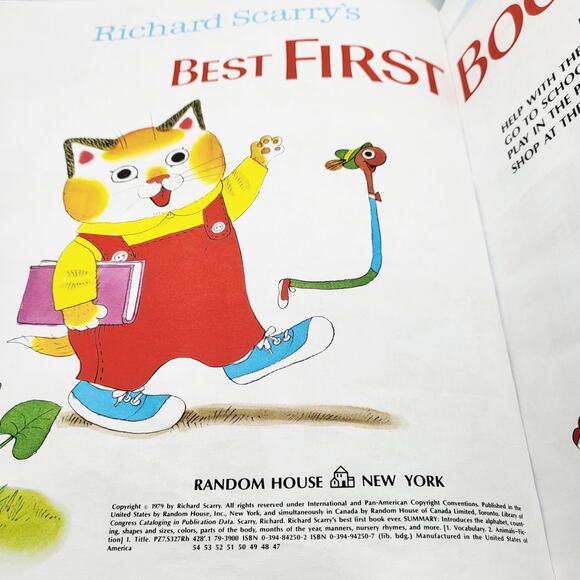 Vintage Best First Book Ever! 1979 By Richard Scarry Published by Random House - Picture 4 of 4